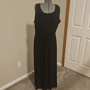 Maurices Black Maxi With Boho Crochet Back Design